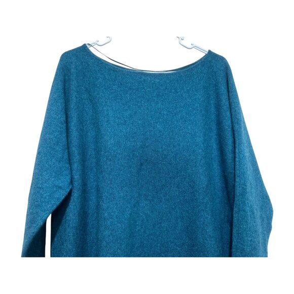 SOLD Charter Club 100% Cashmere Sweater Tunic Top Women 2X Blue Long Sleeve Boat - Picture 5 of 10